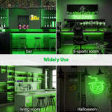 Mini Green LED Neon Flex 6x12mm 12V 120LEDs/m IP65 Waterproof 2.5cm Kit - UK LED Lights