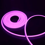 Mini Purple LED Neon Flex 12V 6x12mm 120LED/m IP65 Waterproof 1cm Cut - UK LED Lights