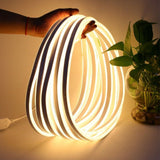 Mini Warm White Neon Flex 3000K 12V 6x12mm 120LEDs/m IP65 2.5cm Cut - UK LED Lights