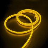 Mini Yellow LED Neon Flex 12V 6x12mm 120LED/m IP65 Waterproof 1cm Cut - UK LED Lights