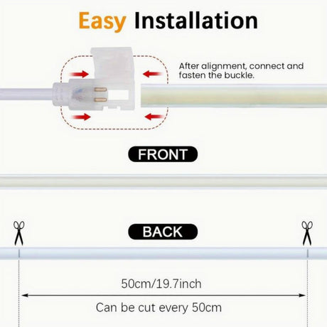 Natural White 4000K COB Strip 220V 240V 288 LEDs/m IP65 with UK Plug - UK LED Lights