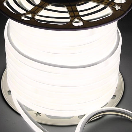 Natural White Neon Flex 220V 240V 16x16mm D Shape 120LEDs/m Top Bend IP65 with UK Plug - UK LED Lights