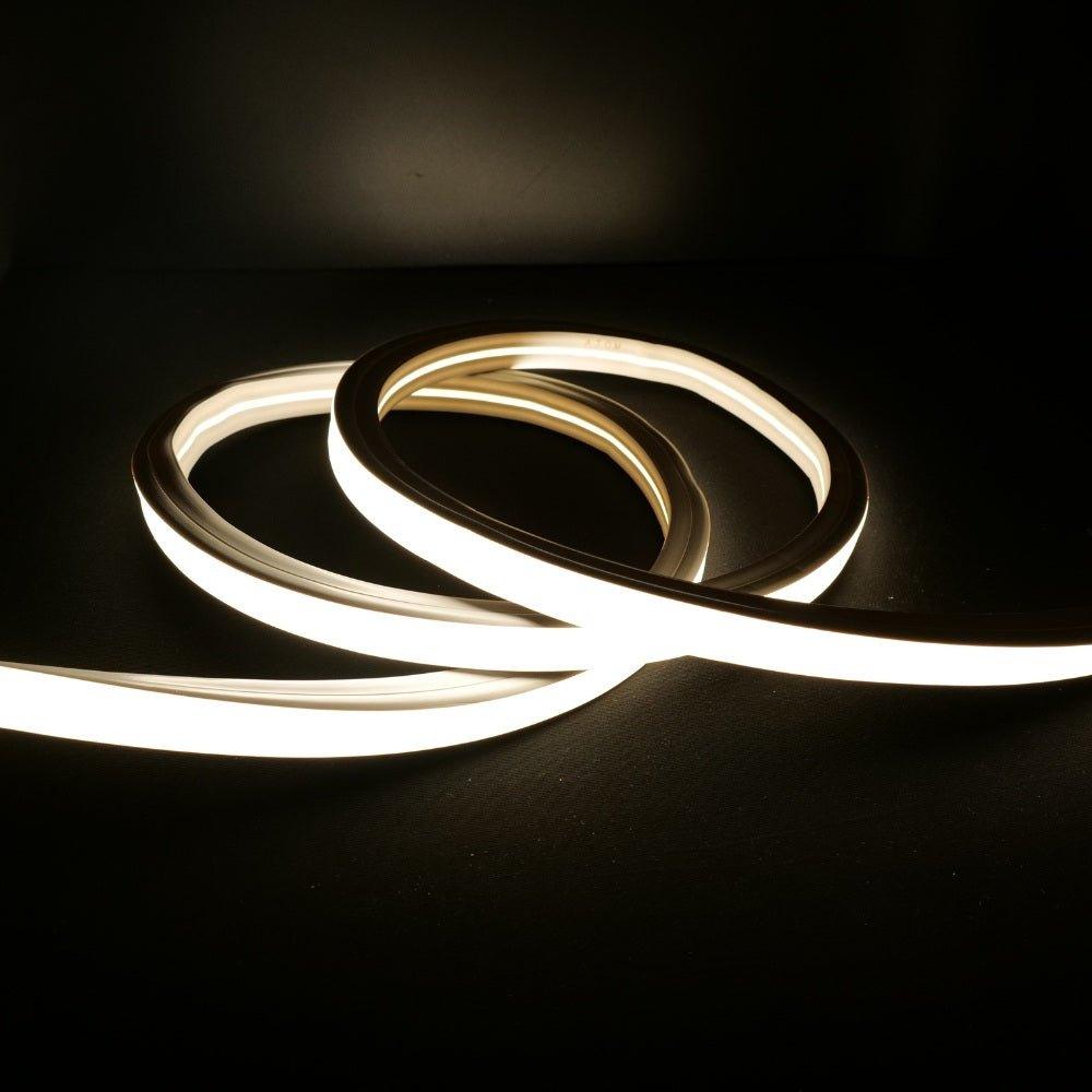 Natural White Neon Flex 4000K 16x16mm 220V 240V Top Bend IP65 10cm Cut with UK Plug - UK LED Lights