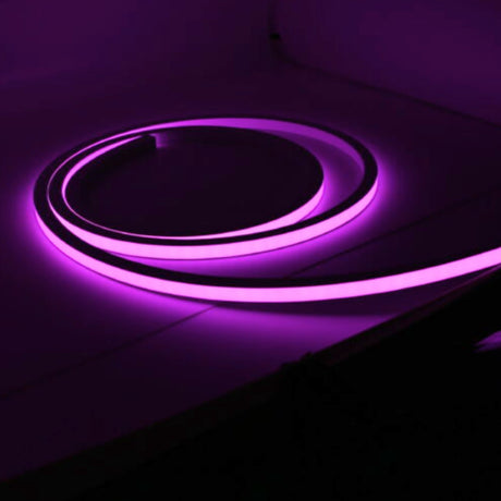 Pink LED Neon Flex 220V 240V Flat Shape Top Bending 20cm Cutting IP65 with UK Plug - UK LED Lights