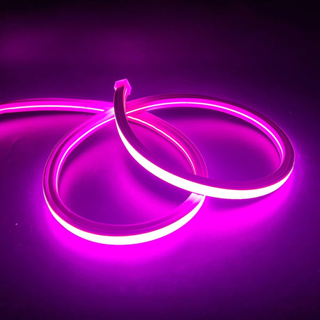 Pink LED Neon Flex 220V 240V Flat Shape Top Bending 20cm Cutting IP65 with UK Plug - UK LED Lights