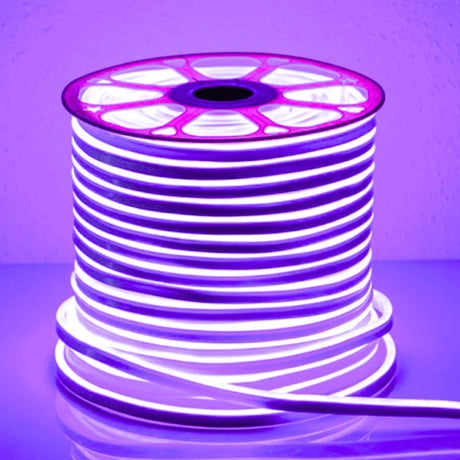 Purple Neon Flex 220V 240V 8x16mm 120LEDs/m IP65 Waterproof with UK Plug - UK LED Lights