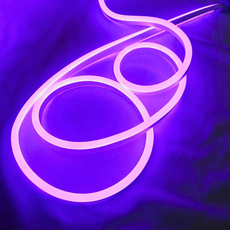 Purple Neon Flex 220V 240V 8x16mm 120LEDs/m IP65 Waterproof with UK Plug - UK LED Lights