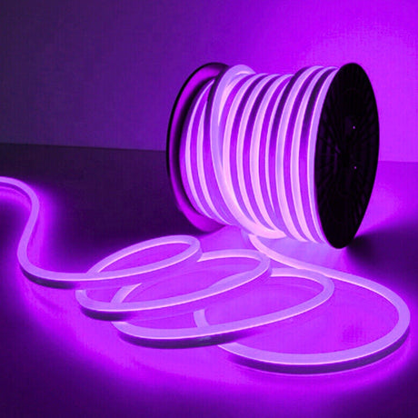 Purple Neon Flex 220V 240V 8x16mm 120LEDs/m IP65 Waterproof with UK Plug - UK LED Lights