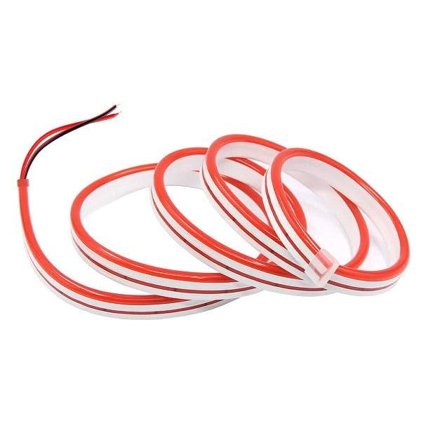 Red Neon Flex 12V 6x12mm 120LEDs/m IP65 Waterproof 2.5cm Cut - UK LED Lights