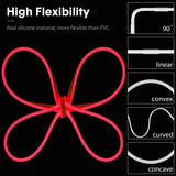 Red Neon Flex 12V 6x12mm 120LEDs/m IP65 Waterproof 2.5cm Cut - UK LED Lights