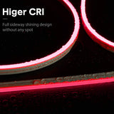 Red Neon Flex 12V 6x12mm 120LEDs/m IP65 Waterproof 2.5cm Cut - UK LED Lights