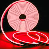 Red Neon Flex 12V 6x12mm 120LEDs/m IP65 Waterproof 2.5cm Cut - UK LED Lights