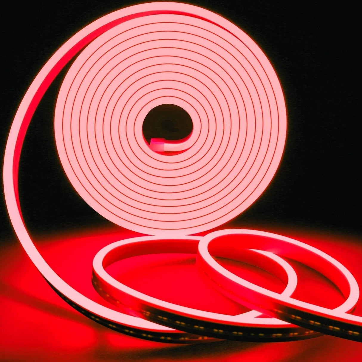 Red Neon Flex 12V 6x12mm 120LEDs/m IP65 Waterproof 2.5cm Cut Kit - UK LED Lights