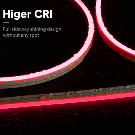 Red Neon Flex 12V 6x12mm 120LEDs/m IP65 Waterproof 2.5cm Cut Kit - UK LED Lights