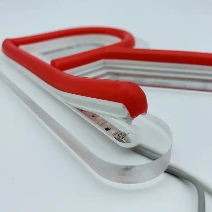 Red Silicone Neon Flex Tube Diffuser Body for LED Strip Lights Neon Signs 8mm - UK LED Lights