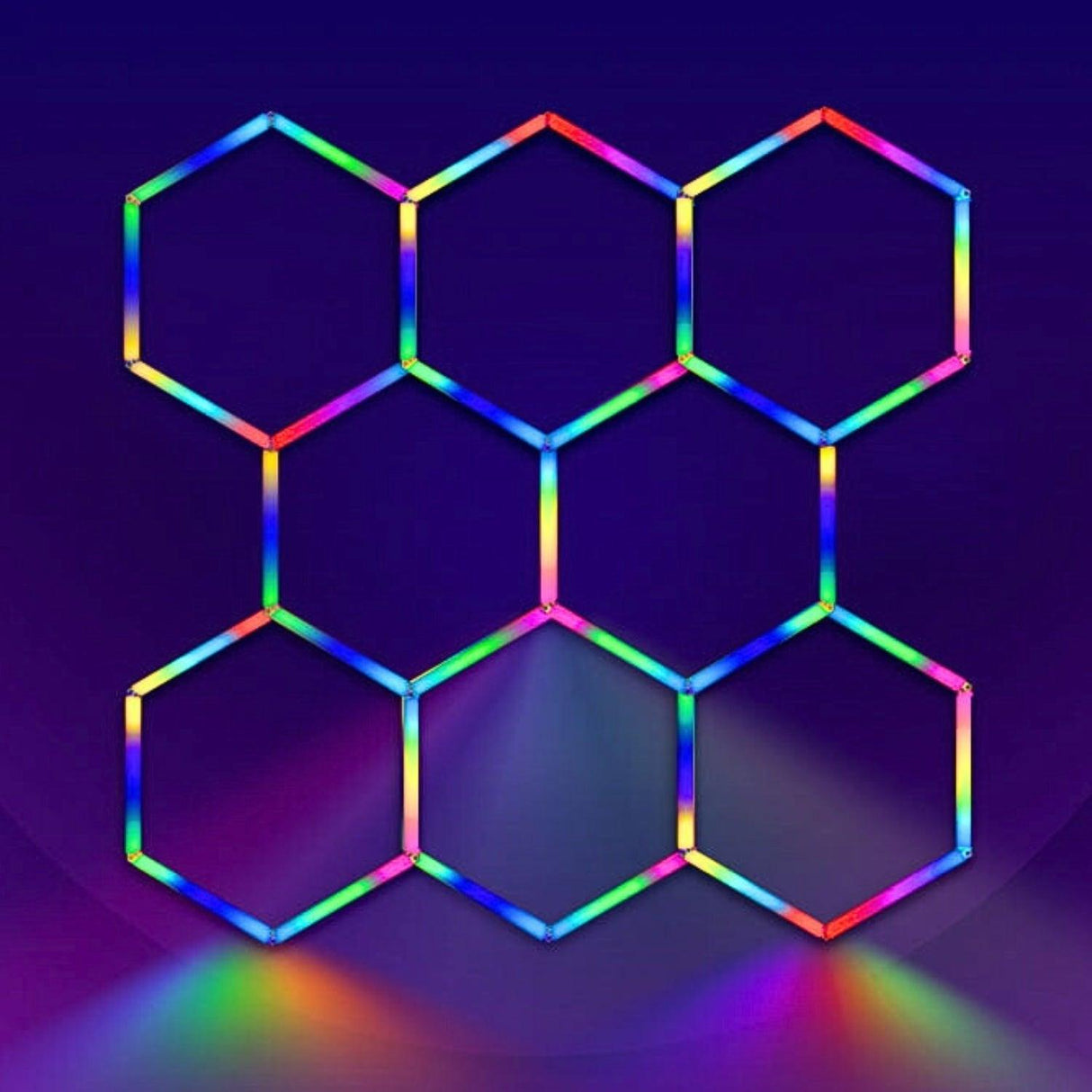 RGB Hexagrid LED Hexagon Ultrabright LED Multicolour Hex Lights - Eight Hex Grid - UK LED Lights