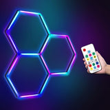 RGB Hexagrid LED Hexagon Ultrabright LED Multicolour Hex Lights - Three Hex Grid - UK LED Lights