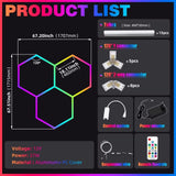 RGB Hexagrid LED Hexagon Ultrabright LED Multicolour Hex Lights - Three Hex Grid - UK LED Lights