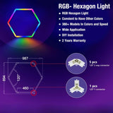 RGB Hexagrid LED Hexagon Ultrabright LED Multicolour Hex Lights - Three Hex Grid - UK LED Lights