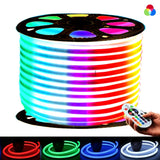 RGB LED Neon Flex 220V 240V 10x18mm IP65 Dimmable with Remote Kit - UK LED Lights