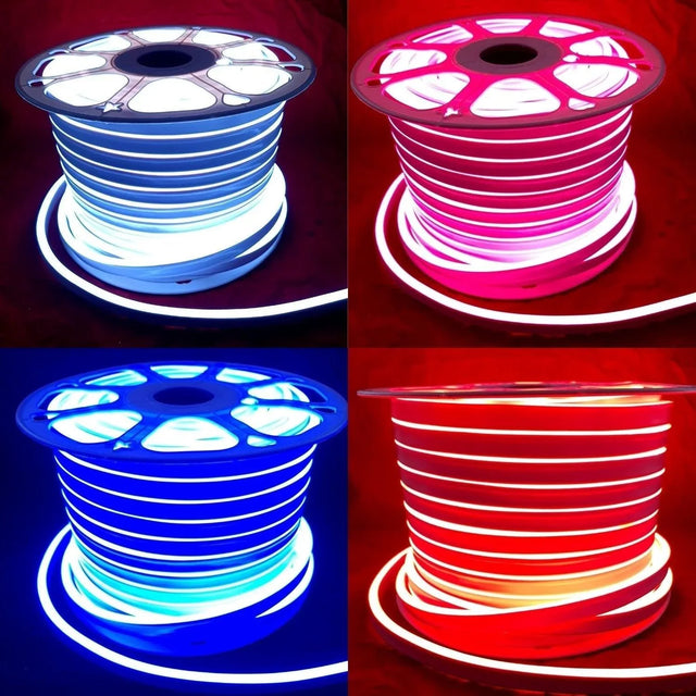 RGB Neon Flex 220V 240V 10x20mm Flat Shape IP65 Bluetooth App Control ...