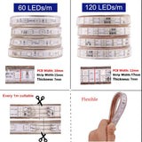 RGB LED Strip 120 LEDs/m 220V IP65 Wireless Bluetooth App Control with Remote - UK LED Lights