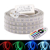 RGB LED Strip 120 LEDs/m 220V IP65 Wireless Bluetooth App Control with Remote - UK LED Lights