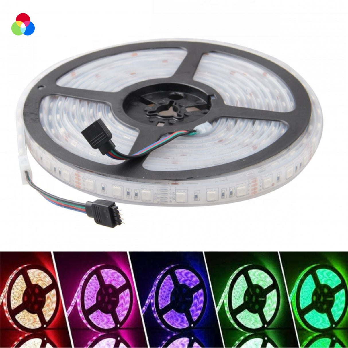 RGB LED Strip 12V 5050 IP67 Waterproof 60LED/m 5 Metre - UK LED Lights