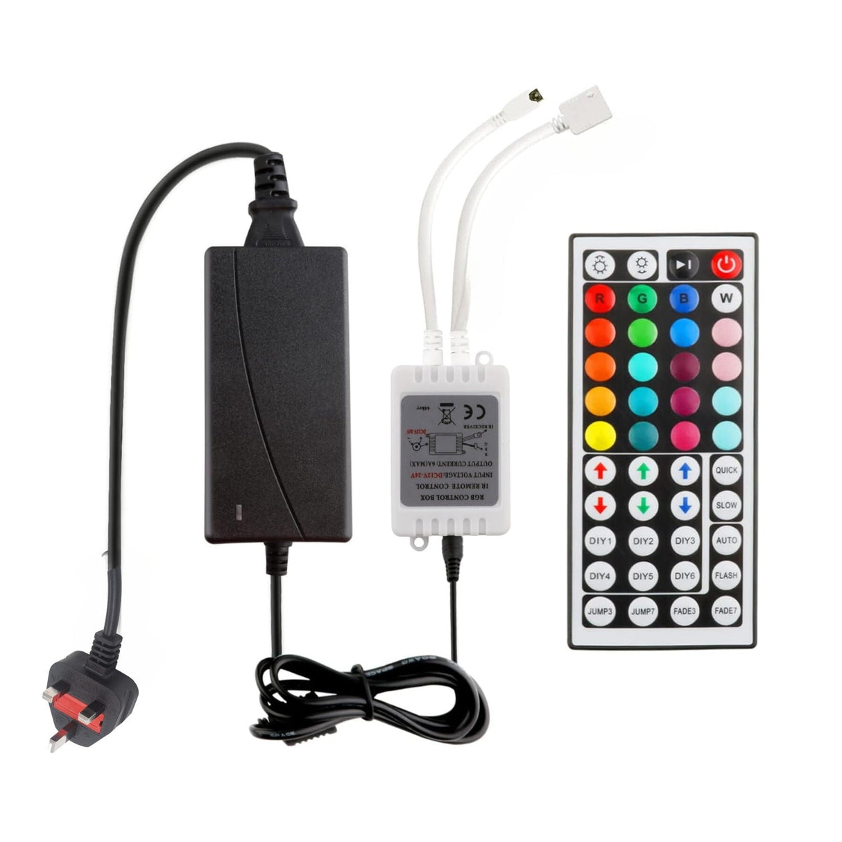 RGB LED Strip 12V 60LEDs/m IP68 Fully Waterproof Dimmable 5 Metre Kit - UK LED Lights