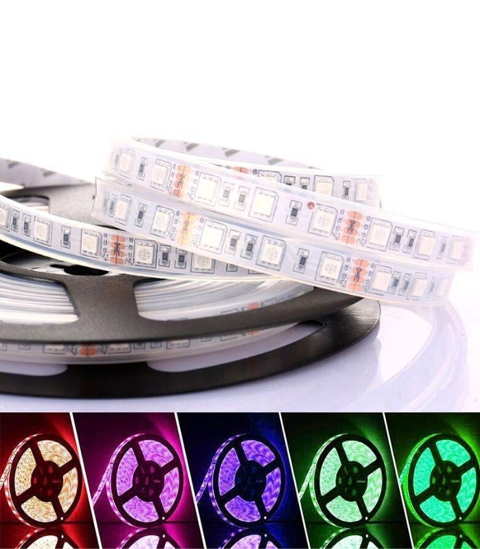 RGB LED Strip 12V WiFi Wireless Control IP65 Waterproof 300LEDs 5m Full Kit Work with Alexa and Google Home - UK LED Lights