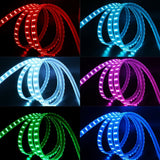 RGB LED Strip 220V 240V 120 LEDs/m IP65 Waterproof WIFI App Control Work With Google & Alexa - UK LED Lights