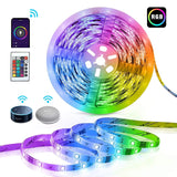 RGB LED Strip 5050 12V WiFi Control RGB LED Strip IP67 Waterproof 300LEDs 5m Full Kit Compatible with Alexa and Google Home - UK LED Lights