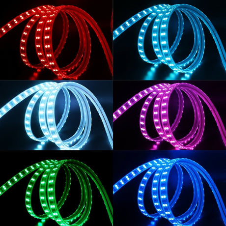 RGB LED Strip Light 220V 240V 120 LEDs/m IP65 Waterproof Full Kit - UK LED Lights