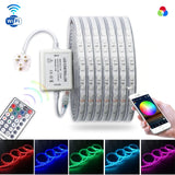 RGB LED Strip Light 220V 240V 60LEDs/m IP65 Waterproof WIFI App Control work with Google & Alexa - UK LED Lights