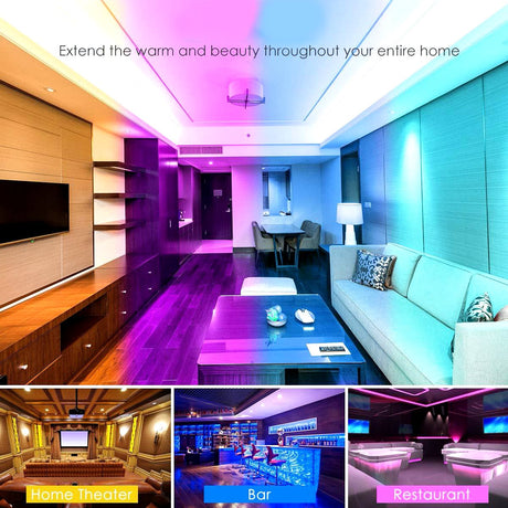 RGB LED Strip with WiFi Controller DC 24V 10m One Length 5050 IP65 Waterproof 60LED/m Full Kit - UK LED Lights