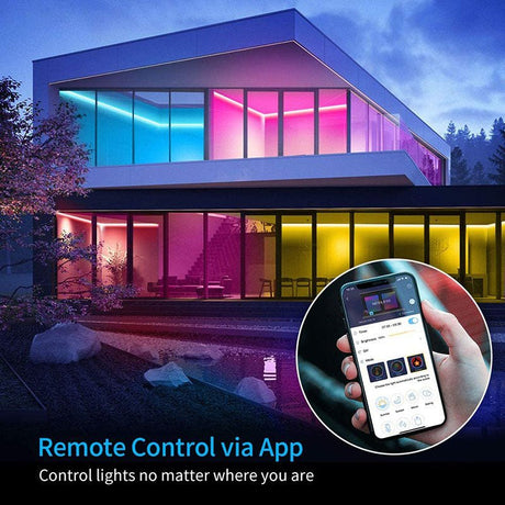 RGB Neon Flex 10x18mm 220V 240V WiFi Tuya APP LED controller with 24key Remote - UK LED Lights