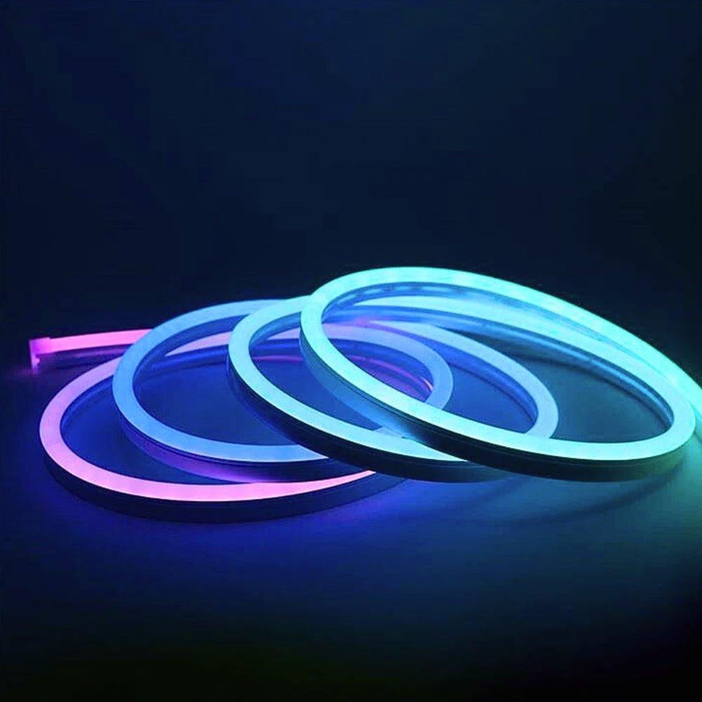 RGB Neon Flex 24V 10x20mm IP68 Waterproof 12.5cm Cut - UK LED Lights