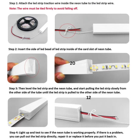 Silicone LED Neon Flex Diffuser Body for LED Strip 12x20mm - UK LED Lights