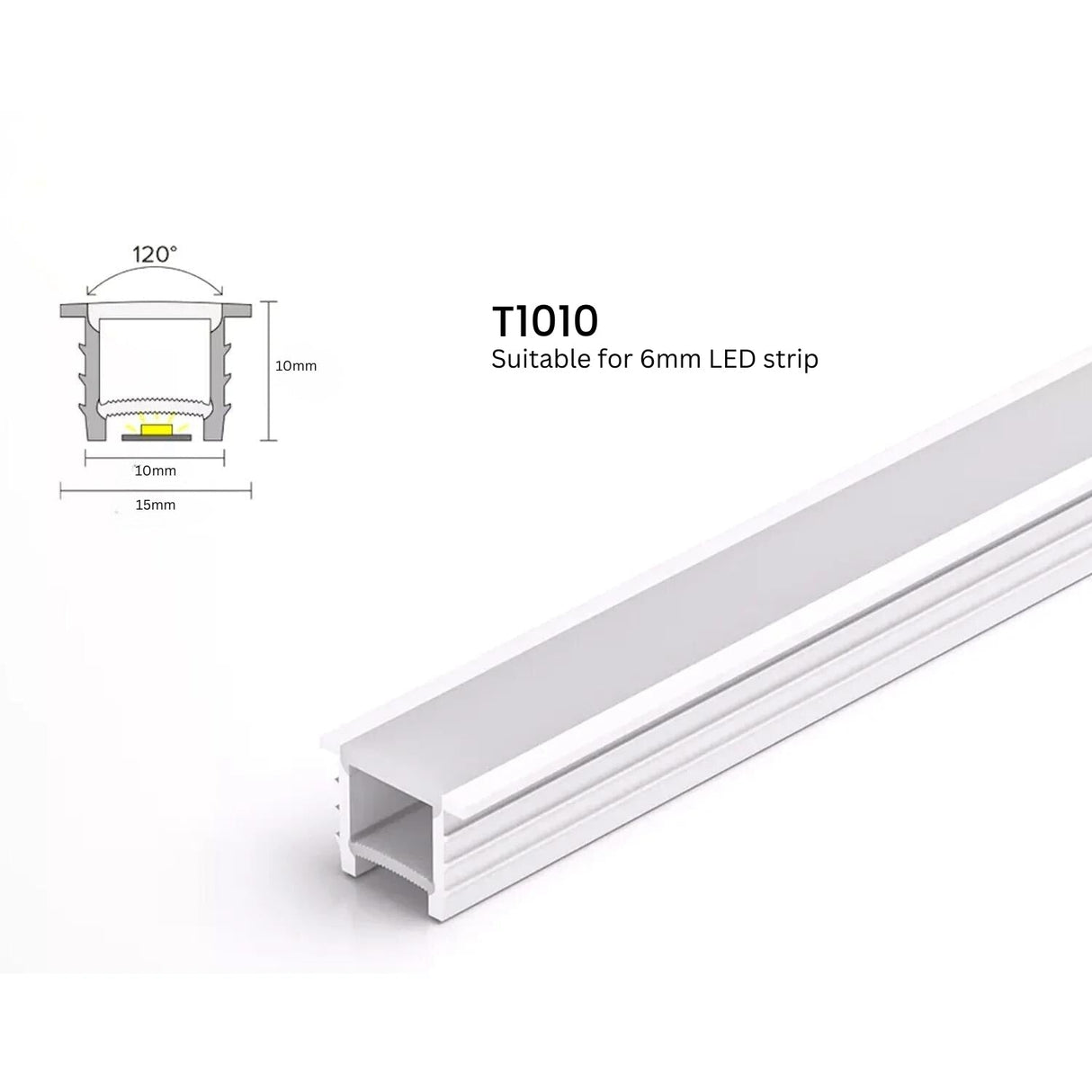 Silicone Neon Flex Cover Diffuser Flexible Bendable for LED Strip 10x10mm - UK LED Lights