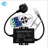 Single Colour Neon Flex AC 220 240V 8x16mm WIFI Dimmer Controller with 23-Key RF Remote Control 1500W for Brightness Adjustment - UK LED Lights