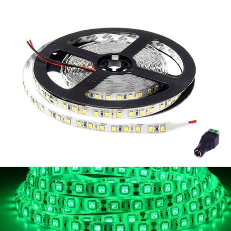 SMD5050 Green LED Strip 12V IP65 Waterproof 60LED/m 5 metre - UK LED Lights