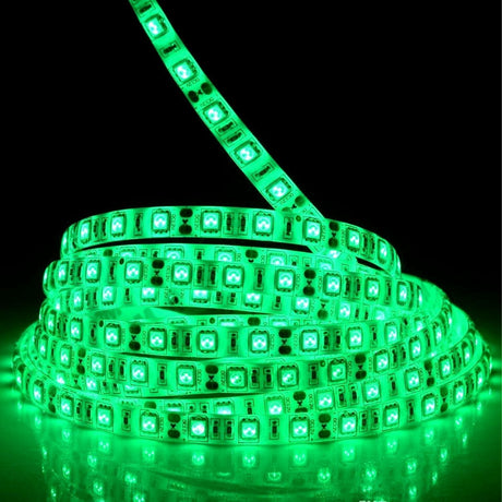 SMD5050 Green LED Strip 12V IP65 Waterproof 60LED/m 5 metre - UK LED Lights