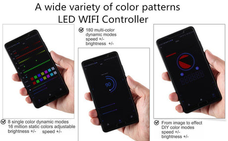 SP108E WiFi Controller DC 5V - 24V for SK6812 SK6812 - RGBW WS2812 WS2813 WS2811 AL2815 Digital Pixel Strip Light & Neon Flex - UK LED Lights