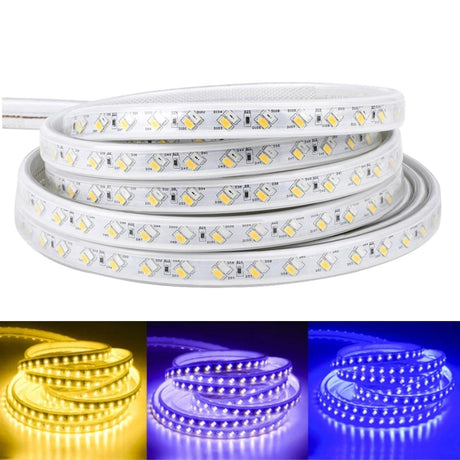 Tricolour LED Strip Light 220V 240V 5730 Warm White, Blue, Purple IP65 120LED/m Kit - UK LED Lights