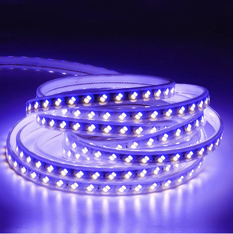 Tricolour LED Strip Light 220V 240V 5730 Warm White, Blue, Purple IP65 120LED/m Kit - UK LED Lights