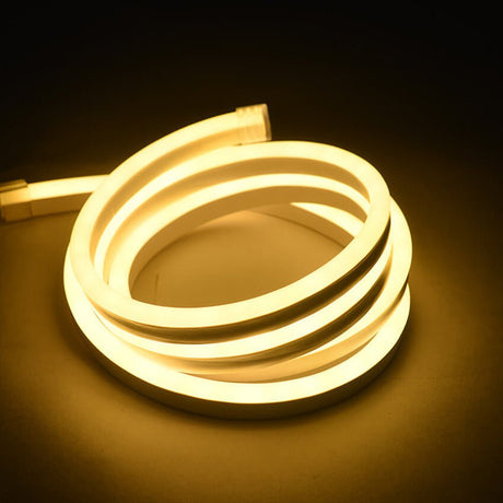 Warm White LED Neon Flex 220V 240V 8x16mm 120LEDs/m IP65 Waterproof with UK Plug - UK LED Lights