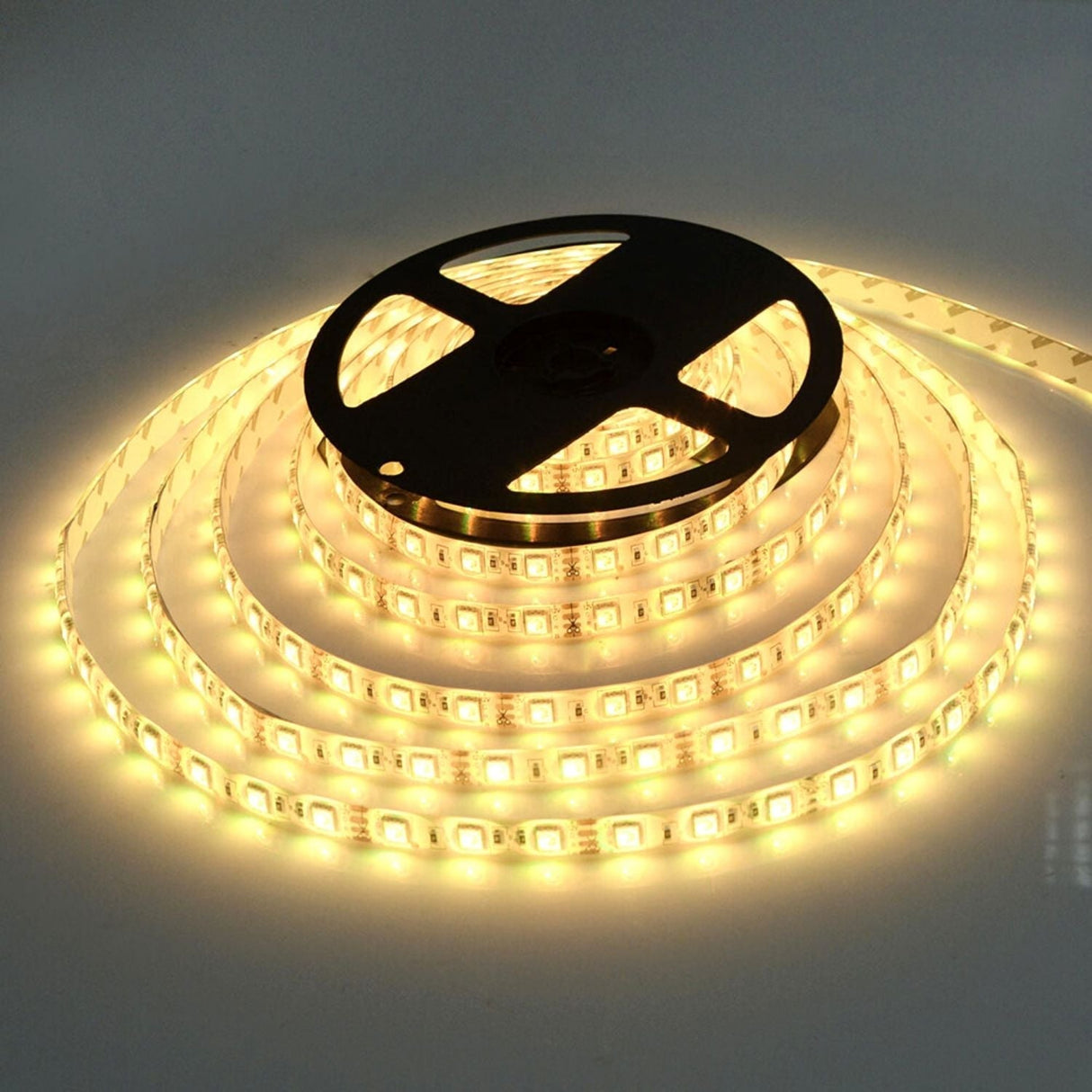 Warm White LED Strip 12V IP65 Waterproof 60LED/m 5 metre with 3M Adhesive Tape Full Kit - UK LED Lights