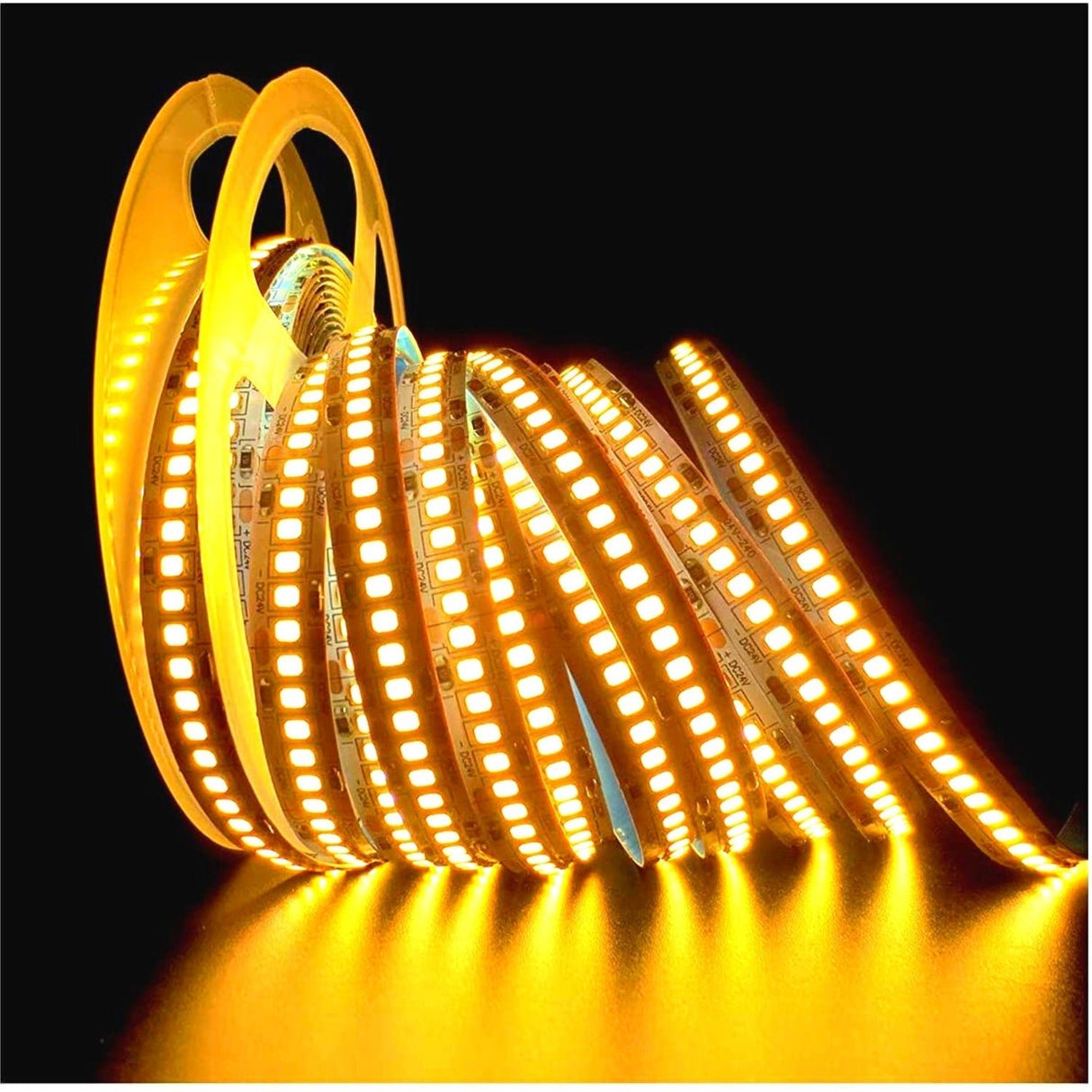 Warm White LED Strip Light 3000K 12V 240 LEDs/m 1200 LEDs IP20 Waterproof 5 Metre Strip - UK LED Lights