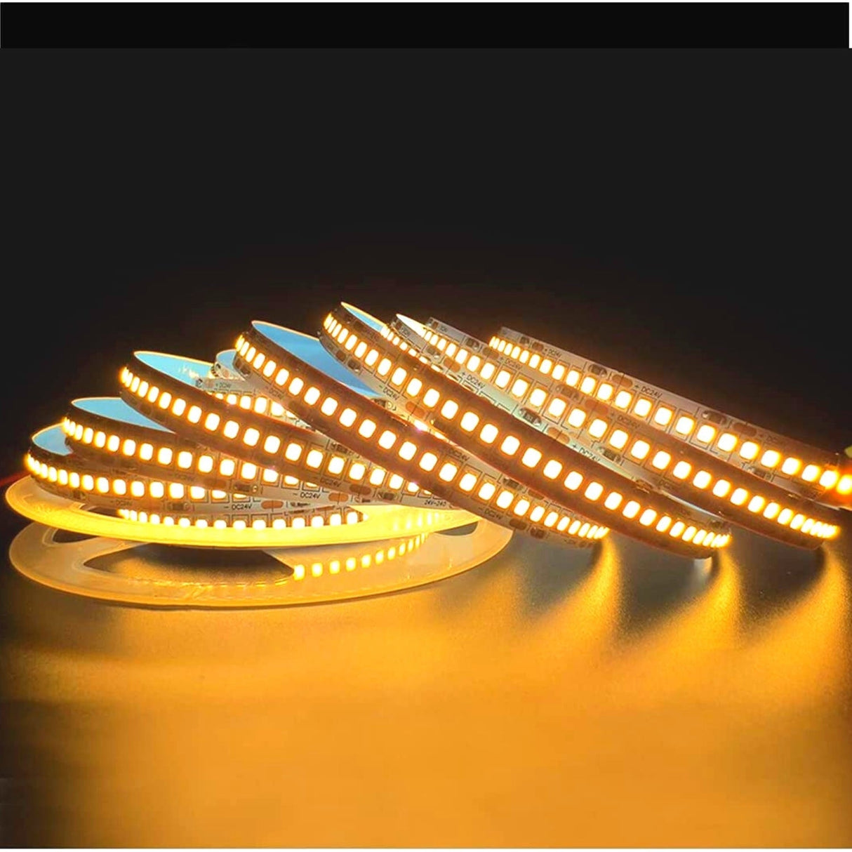 Warm White LED Strip Light 3000K 12V 240 LEDs/m 1200 LEDs IP20 Waterproof 5 Metre Strip - UK LED Lights