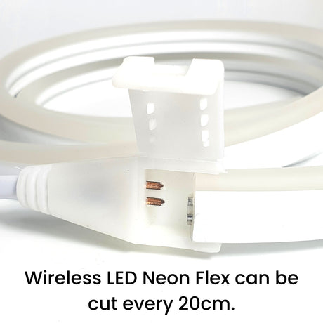 Warm White Neon Flex 220V 240V Wireless 8x16mm 120LEDs/m IP65 Waterproof with UK Plug - UK LED Lights